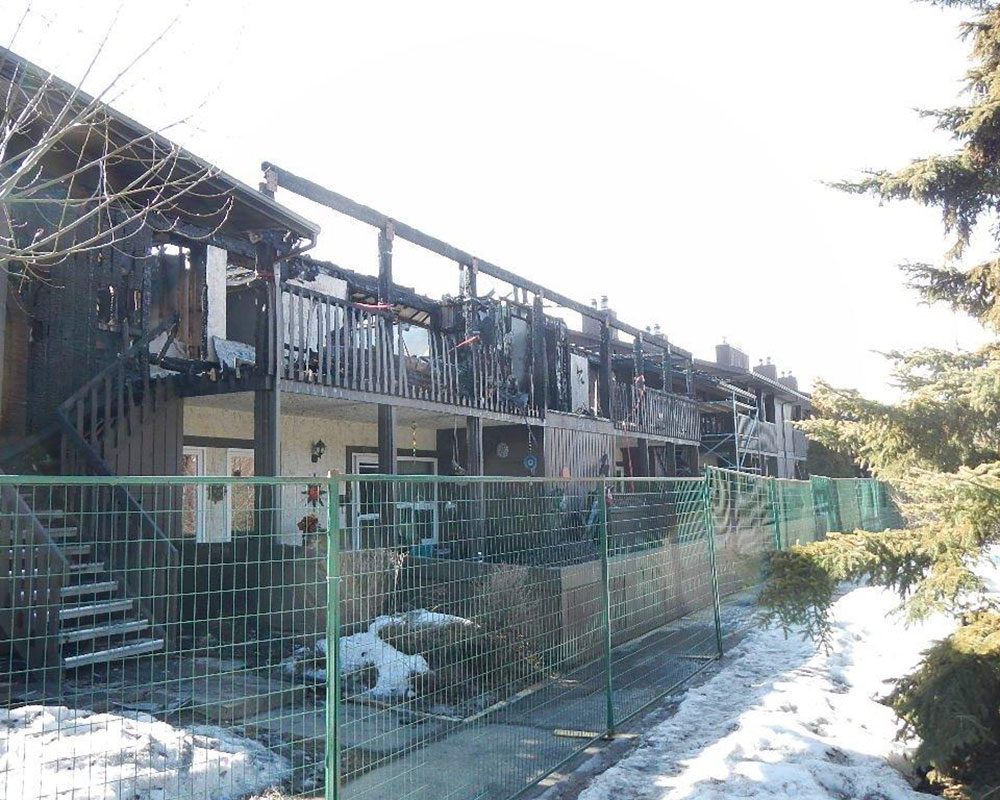 condo fire with asbestos